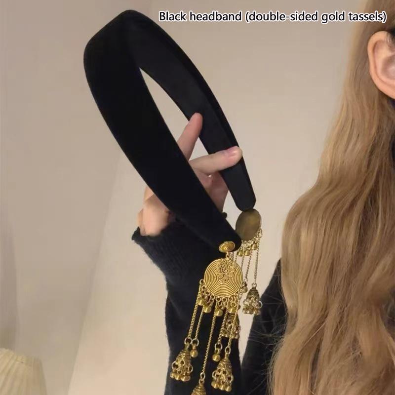 Модные кулон-кисточка для волос, аксессуары для женщин и девочек, милые универсальные обручи для волос, темпераментные этнические резинки для волос, подарки