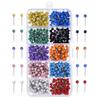 500Pcs 10 Colors Map Tacks Push Pin Plastic Head Steel Needle Thumbtack with Box