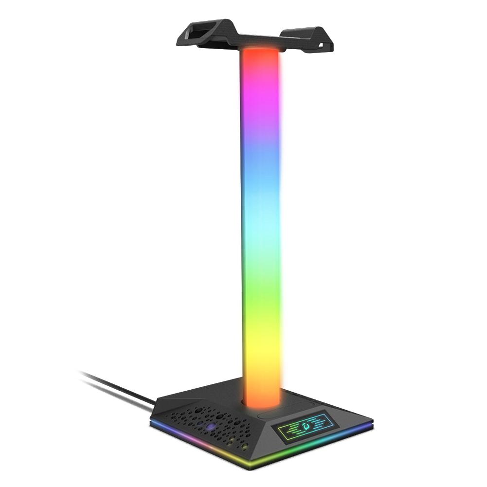 RGB Подставка для гарнитуры Dream color Подсветка с портами USB Type-c Держатель для наушников для ТВ Настольных геймеров Игровые ПК Аксессуары для стола