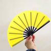 Китайский складной веер, однотонный, удобная ручка, плавное открытие, закрытие, веер для тай-чи, элегантный аксессуар для классического танца