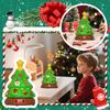 Christmas Tree Light Music Bubble Machine Children's Toy Rotating Light DIY Sticker 100ml
