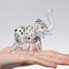 Faux Crystal Elephant Ornament Clear Elephant Figurine Good Luck Gift Tabletop Mini Elephant