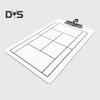 Планшет для тренировок по теннису Dry Erase, двухсторонняя теннисная тактическая белая доска с маркером для тренировок по теннису