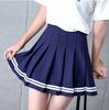 Детская плиссированная юбка, короткая юбка с высокой талией, корейская юбка средней длины, весенне-летняя студенческая антилегкая однотонная короткая юбка
