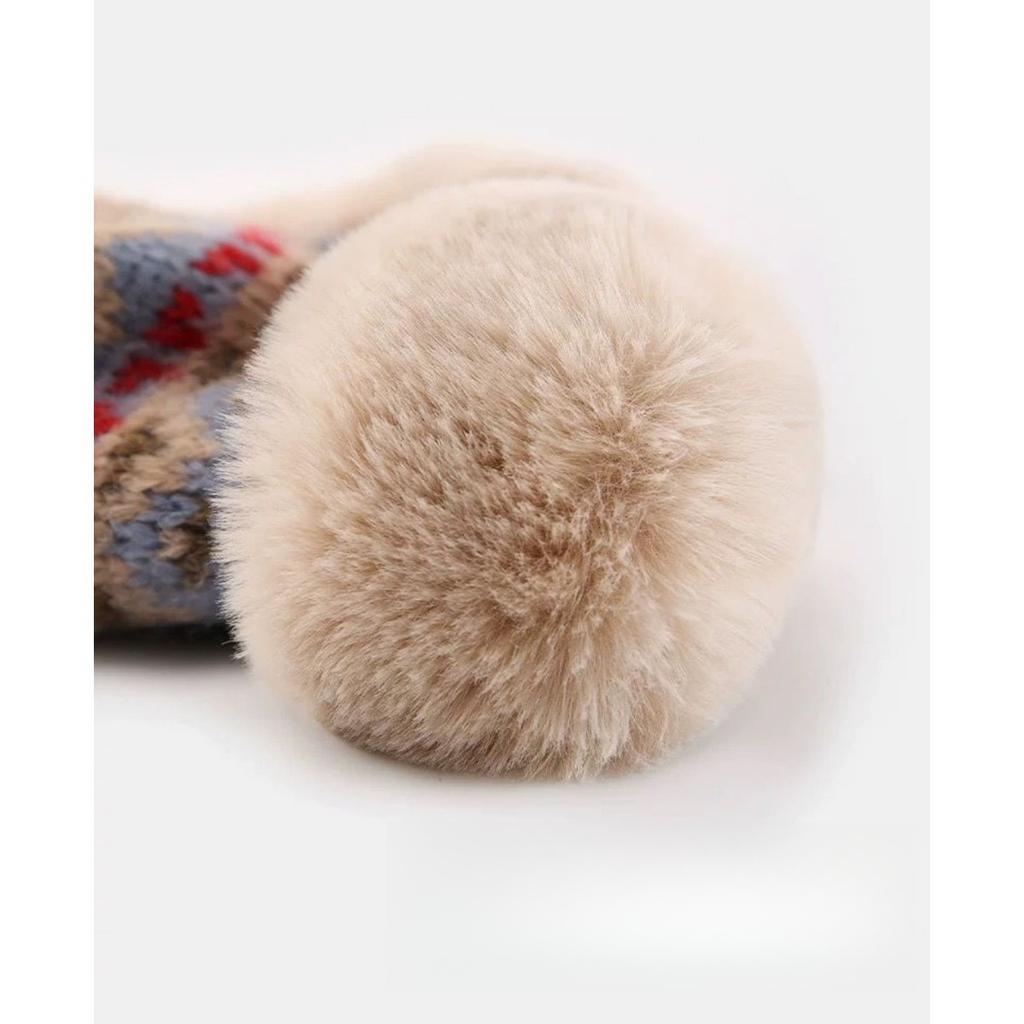 Плюшевая шапка, Вязаная шапка, Теплая шапка, Утепленная, Морозостойкая шапка, Шапка с защитой ушей