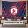 Custom Name Text Tapestry Boston Red Sox Personalized Polyester Wall Tapestry For Bedroom And Room