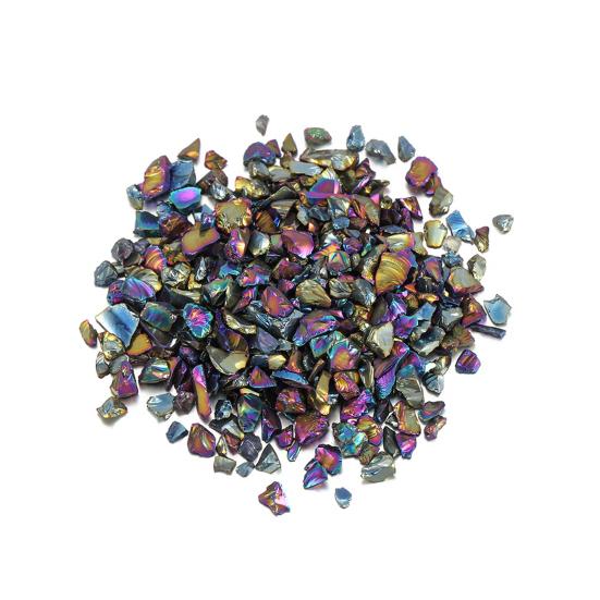 1 Bag Crushed Stone Filler Coloured Glaze Mini Chips Decorative Rocks for Home Decoration
