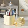 360 Degree Rotating Base Makeup Brush Holder, Dust-proof Pen Holder, Stationery Storage Rack with Detachable Partition
