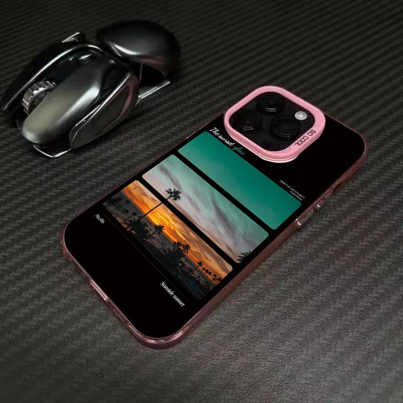 Постер "Городской рассвет" Чехол для телефона Для iPhone 16 15 14 13 12 11 Pro Max X XS XR 7 8 16 Plus SE2 Ударопрочный Силиконовый Мягкий TPU Чехол