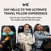 Trtl Pillow Plus Регулируемая подушка для шеи для путешествий в самолете Дорожная подушка с высококачественной пенной подкладкой для поддержки головы и шеи Легкая, можно стирать в стиральной машине
