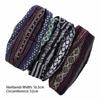 Vintage Ethnic Style Wide Side Wash Face Non Slip Stripe Headband Women Hairbands Korean Head Wrap