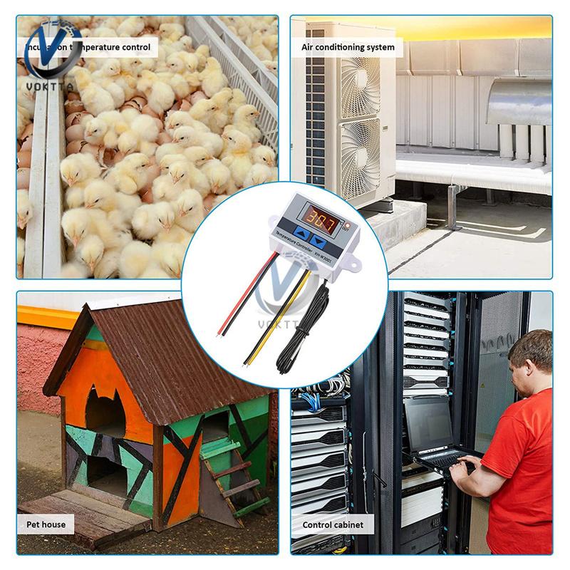 XH-W3001 XH-W3002 Цифровой термостат с микрокомпьютерным управлением, переключатель, термометр, терморегулятор 12/24/220В
