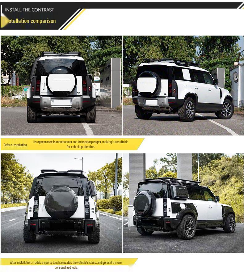 Задний спойлер-губа в стиле карбона для Land Rover Defender 90/110/130