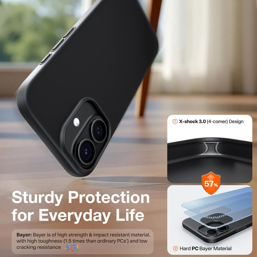 TORRAS For iPhone 17 Case Compatible with MagSafe Hard PC Shockproof Phone Cover