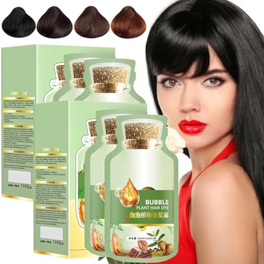 Краска для волос Huang Yi Bubble Plant, Натуральная растительная краска для волос, Новая краска для волос Botanical Bubble, Краска для волос Plant Bubble, Tinte Vegetal Natural Para El Cabello