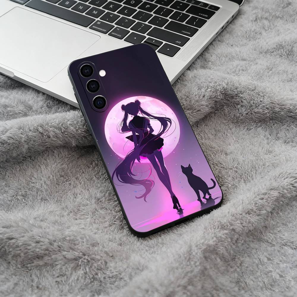 Черный мягкий силиконовый чехол для телефона S-Sailor- Moon для Samsung Galaxy A73, A71, A72, A70, A53, A52, A51