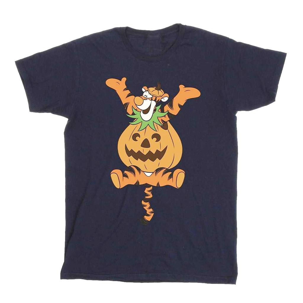 Winnie the Pooh Mens Tigger Pumpkin Cotton T-Shirt