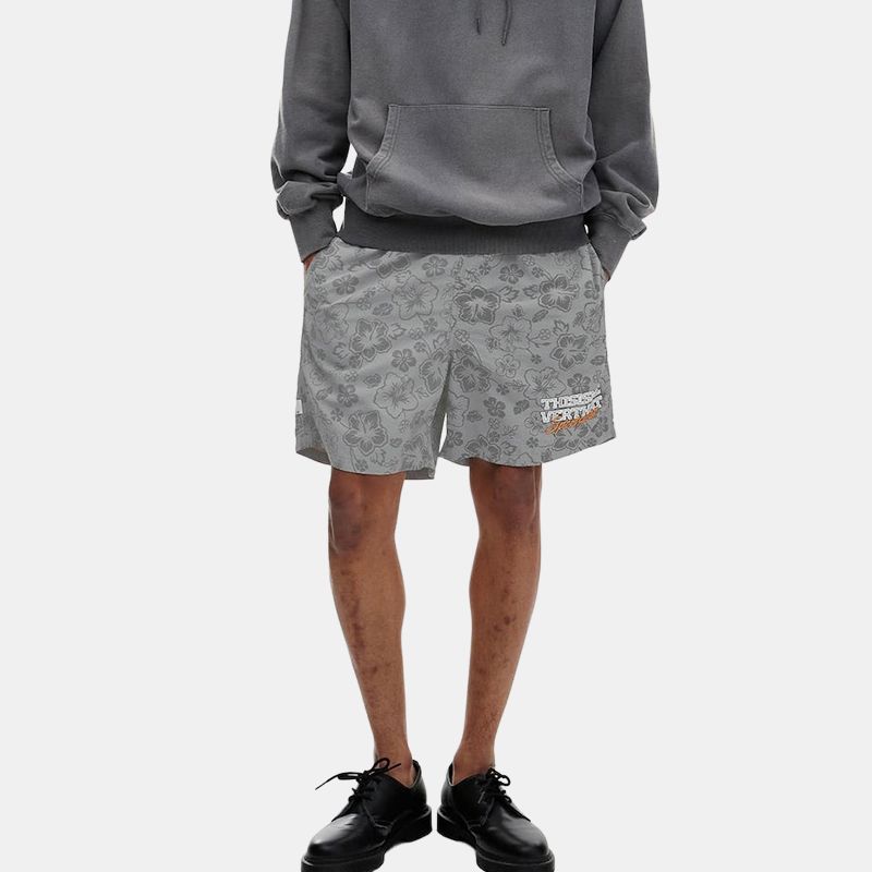 Thisisneverthat SS24 Big Logo Nylon Shorts Unisex Shorts Gray TN241WSONS02GRY