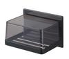Yamazaki Jitsugyo 5555 Magnetic Bathroom Soap Tray with Cover Black Approx. W12XD8.7XH8cm Tower Protects Soap from Water