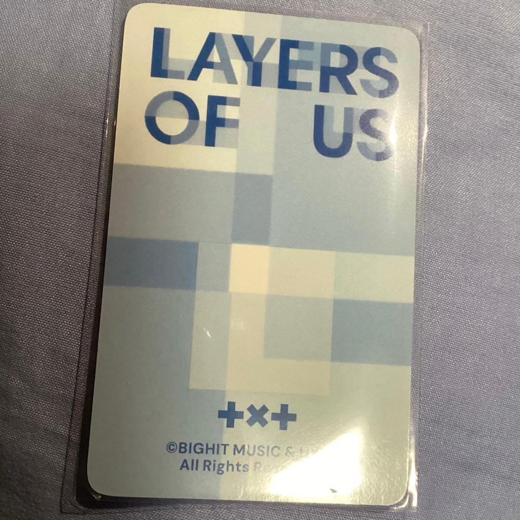 Used TXT LAYERS OF US Entrance Benefit Trading Card Taehyung
