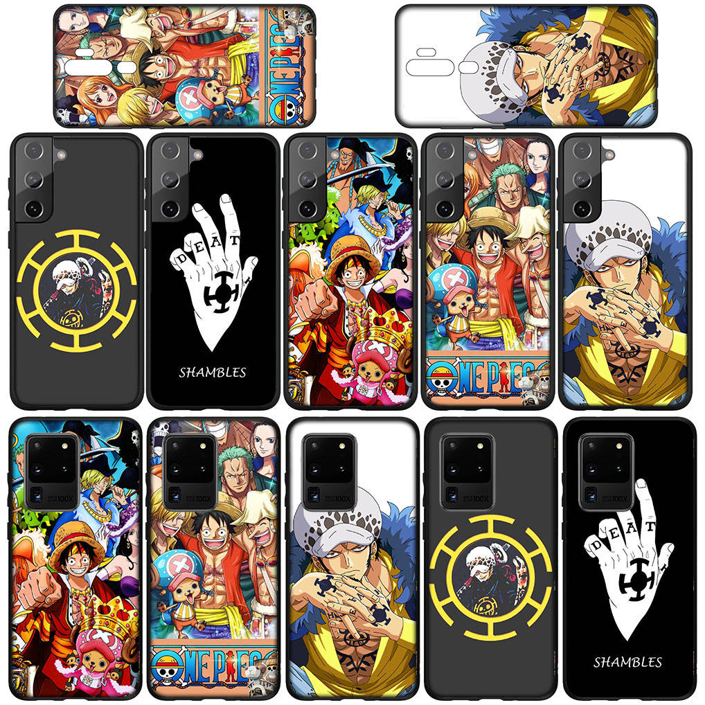 For Samsung Galaxy S24 S23 iPhone 16 15 14 Xiaomi Redmi Note 13 12 11 Plus 9 Pro Max X XR Phone Case Lovely Trafalgar Law Luffy One Piece OPPO Huawei