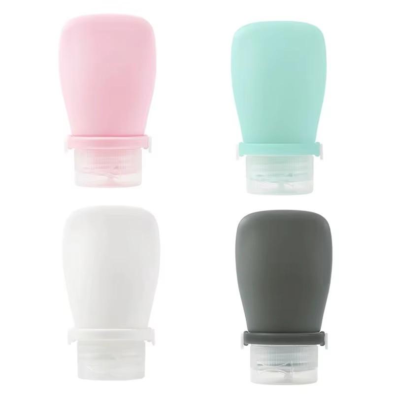 1-4Pcs Refillable Silicone Travel Bottle Leakproof Refillable Bottle For Shampoo Skin Care Products Portable Travel Supplies