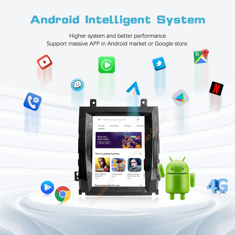 10,4-дюймовый автомобильный мультимедийный плеер для Cadillac Escalade 2007-2013 GPS-навигация Радио Android12 8 ядер 8+128 ГБ CarPlay 4G 360-градусная камера