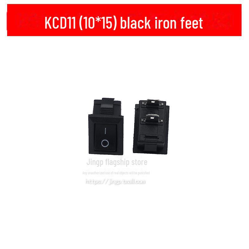 KCD11 Мини 2-контактный 2-скоростной выключатель питания в форме лодки 10x15 мм для небольшого вентилятора или телевизионной приставки