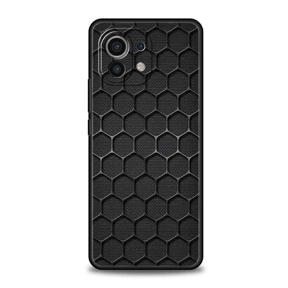 Чехол для телефона для Xiaomi 13 12 11 Lite 12T 11T 10T 9T Mi Poco M4 M3 X4 X3 Pro F4 F3 GT 5G Черный силиконовый корпус Углеродное волокно