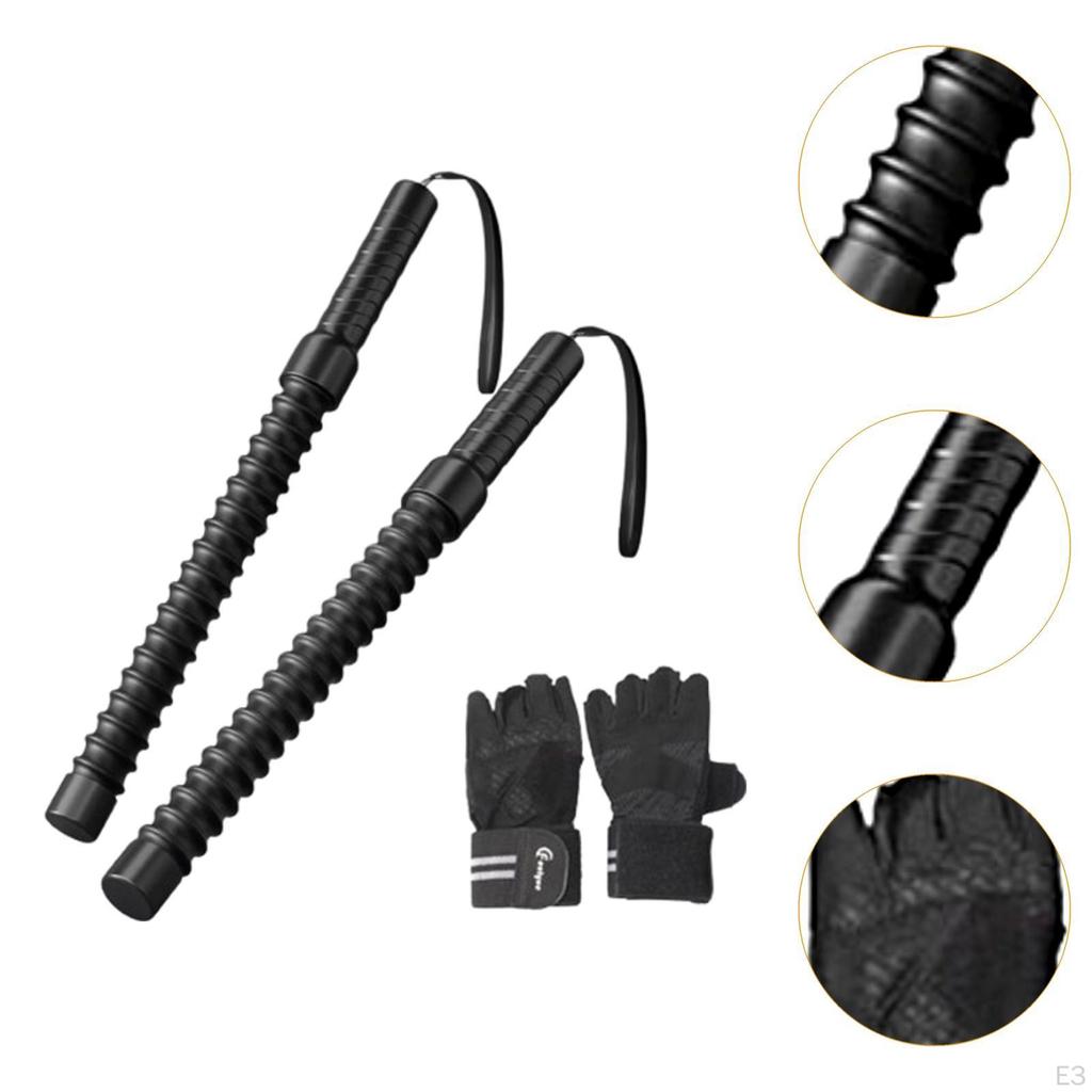 2 шт. Ropeless Battle Ropes Тренировочные фитнес-палки для мужчин и женщин Силовые тренировки