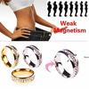 Women Weight Loss CZ Crystal Ring Stainless Steel Slimming Healthy Ring Magnetic Therapy Jewelry