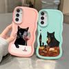 Чехол 'Слегка пьяный кот' для Samsung Galaxy A14 A16 A13 A12 A15 A11 A21s A52 Мягкая крышка для телефона A06 A22 A33 A53 A04 A03 A05 A23