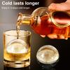 Silicone Ice Ball Maker Mold Large Whiskey Cubes Tray BPA-Free Reusable Round Ice Molds for Cocktails