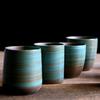 Hand-Painted Rustic Ceramic Tea Coffee Mug - Kiln-Transformed Vintage Cups for Home Office Bulk Coarse Clay Cups Dishwasher Safe