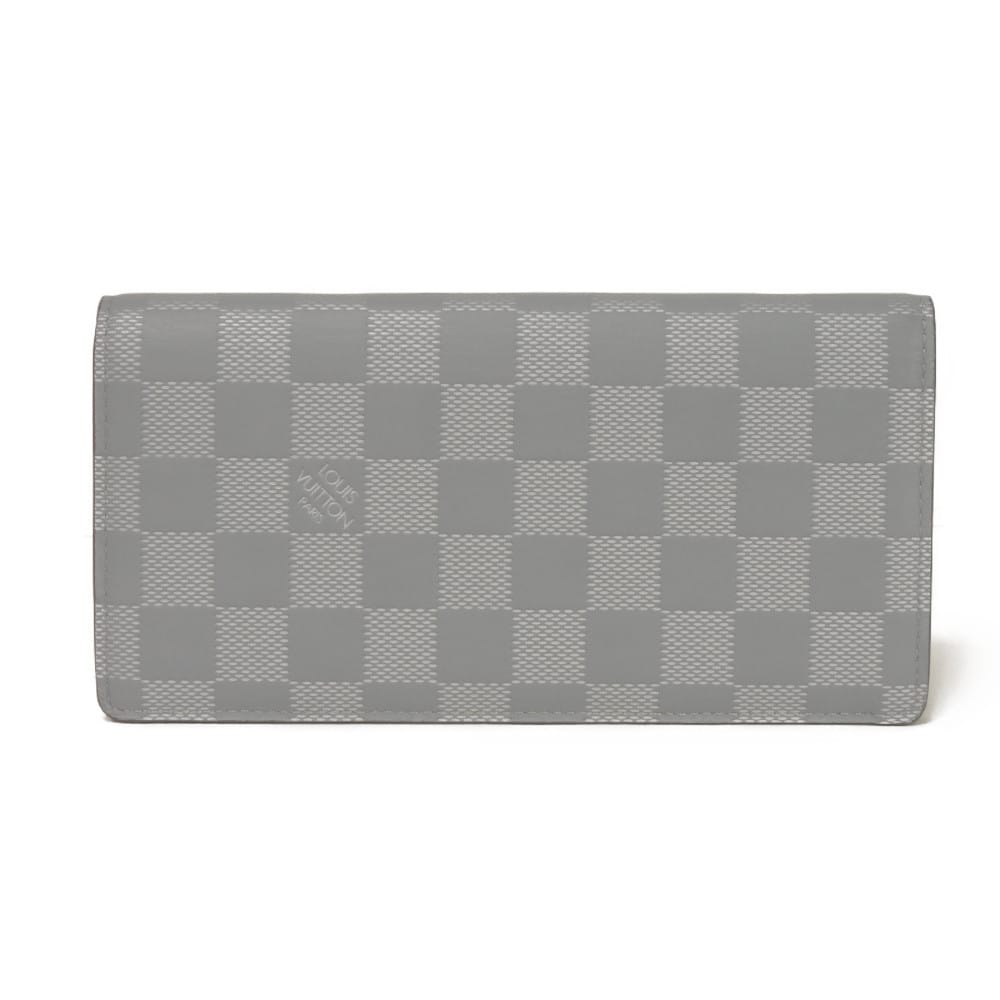 Used 12564 Portefeiulle Braza N60195 7940 New Logo Embossed Gray Bifold Damier Infini Pale Blue Men's from Japan