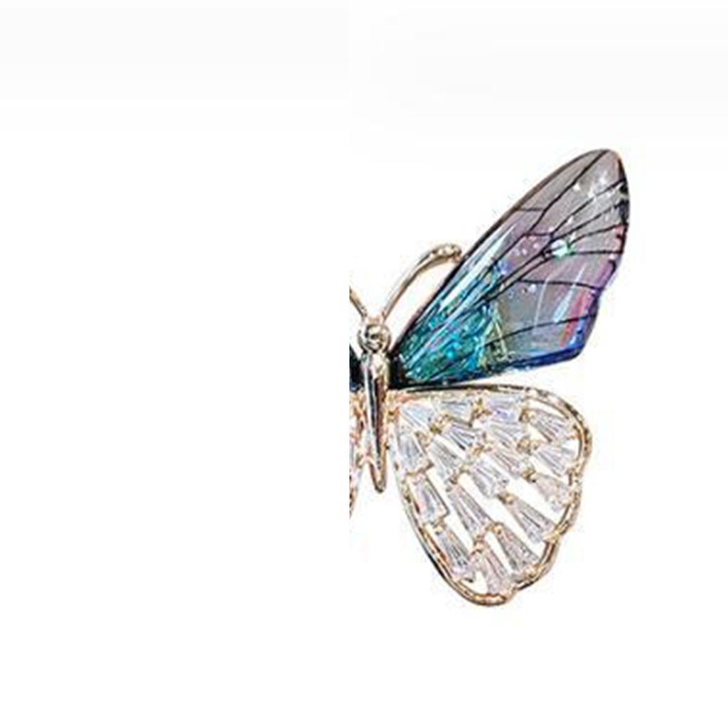 Sparkling Rhinestone Butterfly Brooch Sophisticated Butterfly Brooch Lapel Pin Jewelry for Gifting and Personal Style