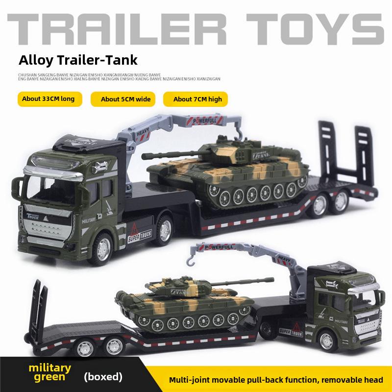 Трансграничный сплав большой инженерный транспортный грузовик тягач модель игрушка для мальчиков с английской упаковкой