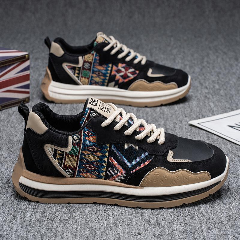 Летняя мужская обувь, новые дышащие подростковые туфли, мужская трендовая универсальная спортивная обувь на платформе, повседневная обувь для бега для папы