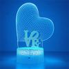 Акриловая детская прикроватная лампа в форме сердца 3D LED I Love You 16 цветов сенсорный ночник для подруги на день святого валентина подарок на день рождения