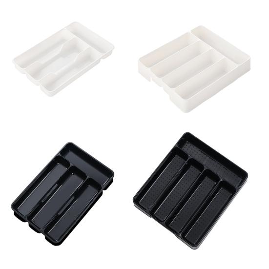 1/2Pcs Drawer Organizer Expandable Kitchen Tray for Utensils Adjustable Flatware Holder with 45388 Compartments Cutlery