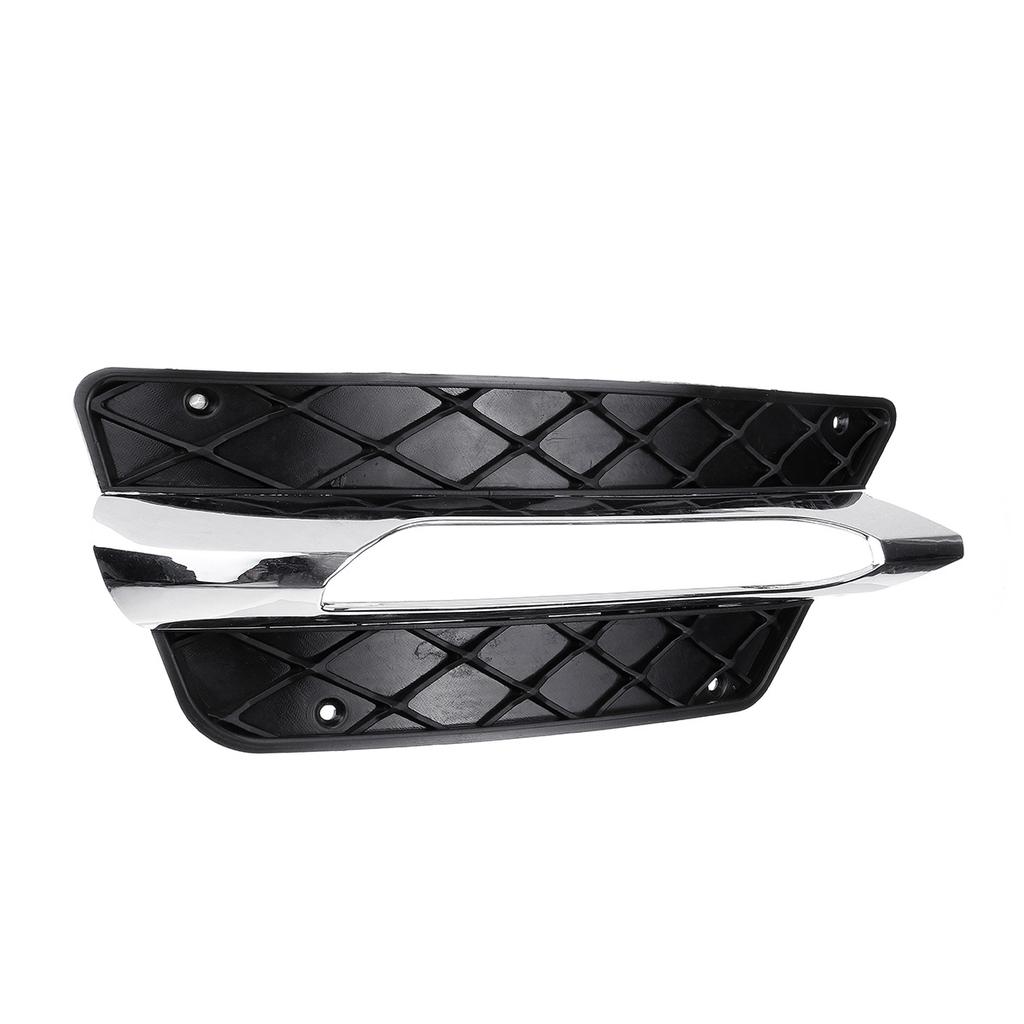 L/R Для Mercedes For Benz C-Class W204 2012-2014 Передний бампер Решетка ДХО Накладка Серебристое покрытие Кожухи фар Декор