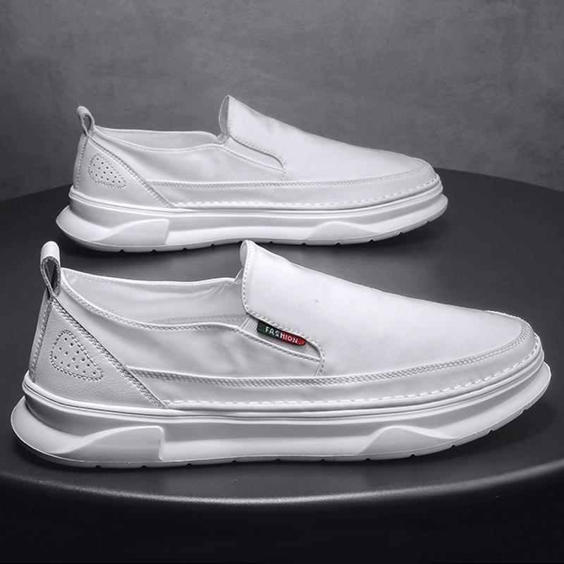 High Quality Mens Casual Shoes Brand Slip On Driving Shoes Classic Business White Loafer Moccasin Lightweight Comfy Walking Shoe
