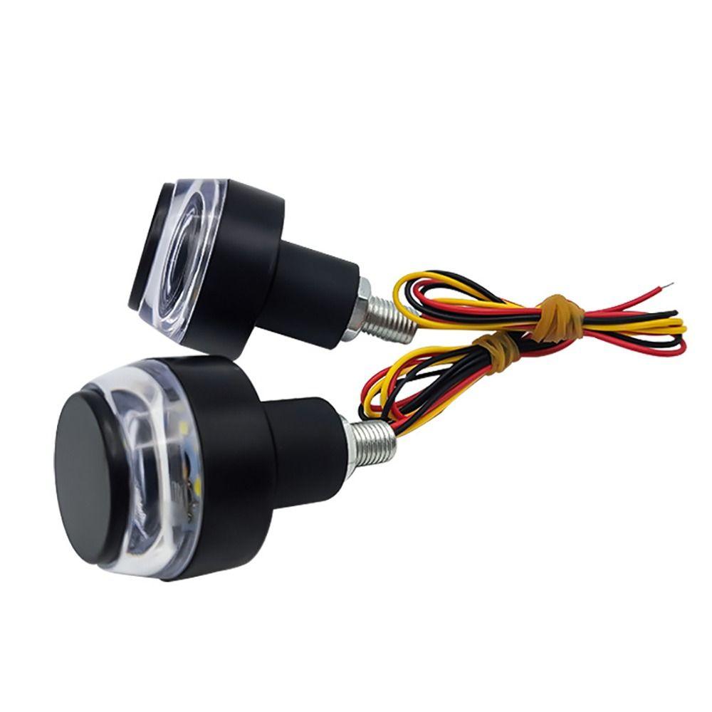 1/2Pcs 12V Motorcycle Turn Signals Flashing Corner Lamp Handle Bar LED Light for Moto Handle Bar