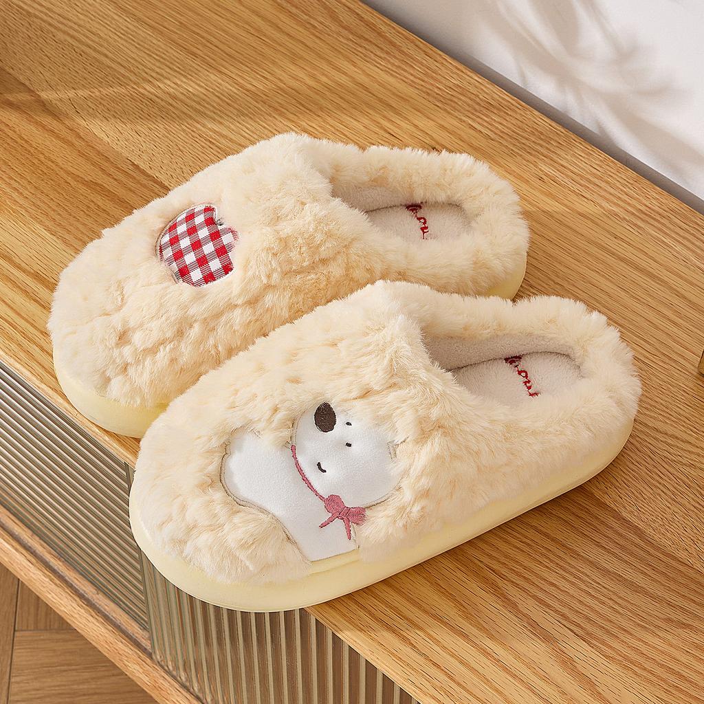 Cute Cartoon Cotton Slippers 2025 Winter New Indoor Home Plush Warm Plush Slippers
