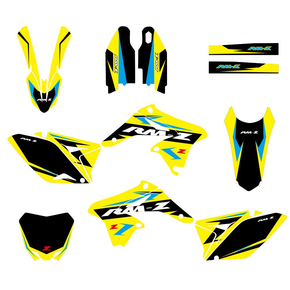 Полный комплект наклеек для эндуро-мотоцикла Suzuki RMZ250 2010-2014
