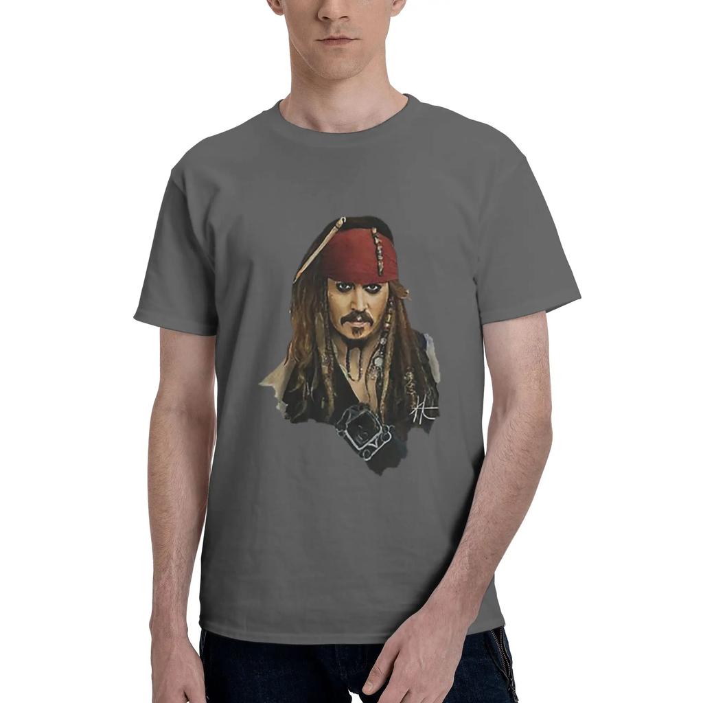 Pirates of the Caribbean 100 Cotton TShirt Mens Funny T Shirts Men Crew Neck Short Sleeve S6XL