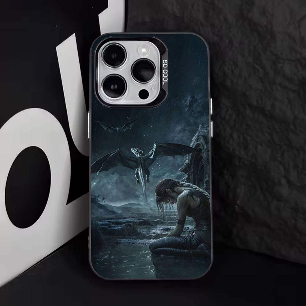 F-Четвертое Крыло Дракона Крутой Чехол Для Телефона Для iPhone 17,16,15,14,13,12,11,Pro,XS,Max,Plus,Mini,SE4,E IMD Матовый Черный