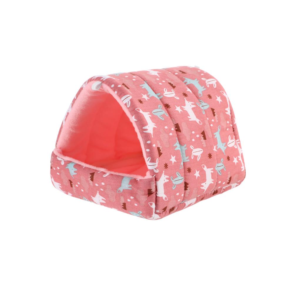Cute Winter Comfortable Mini Cage Guinea Pig Nest Small Animal Sleeping Bed Hamster House Warm Mat