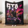 1pc Blanket - Game Grand Theft Auto Print Design,Lightweight Blanket for Sofa,Bed- Soft &Warm,Gift for All Seasons