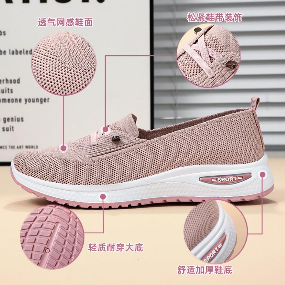 autumn Vulcanized Shoes Women Casual Shoes Fashion Breathable Walking Mesh Flat Shoes Sneakers Women Pink Female Footwear